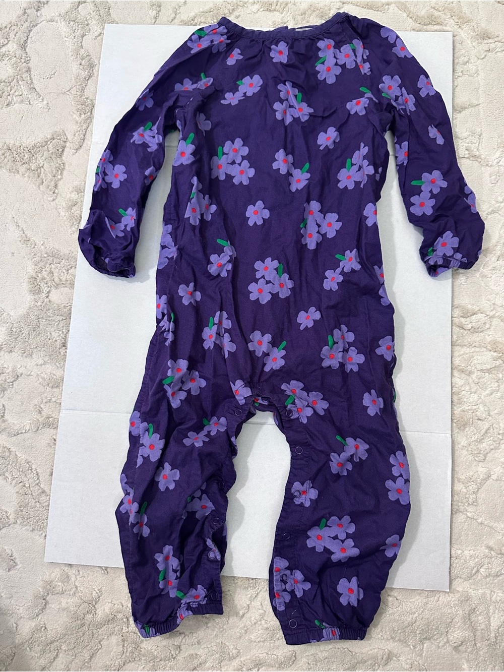 PRIMARY Baby Bubble Romper in Violets 19-24 Months